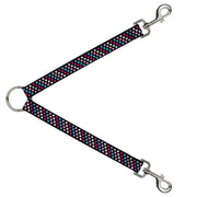 Dog Leash Splitter - Mini Stars Black/Pink/Blue/White Dog Leash Splitters Buckle-Down   