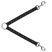 Dog Leash Splitter - Multi Skull Black/Gray Dog Leash Splitters Buckle-Down   