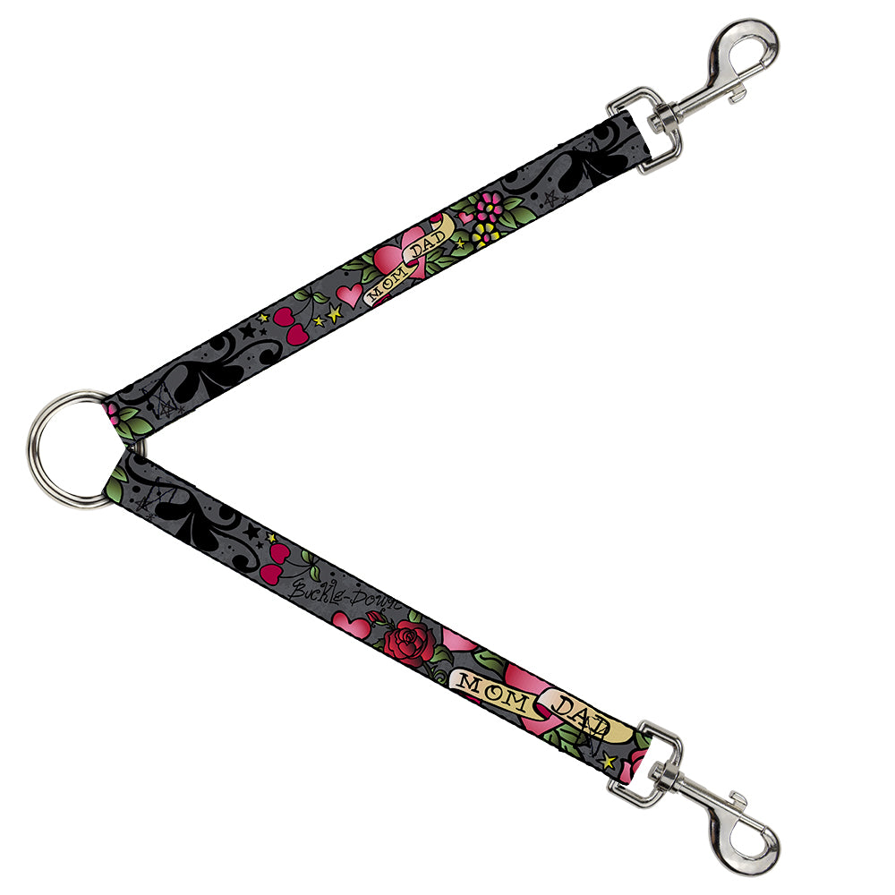 Dog Leash Splitter - Mom & Dad Gray Dog Leash Splitters Buckle-Down   