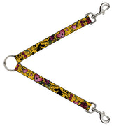 Dog Leash Splitter - Mom & Dad CLOSE-UP Yellow Dog Leash Splitters Buckle-Down   