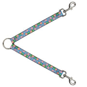Dog Leash Splitter - Madras Plaid Pink Dog Leash Splitters Buckle-Down   