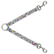 Dog Leash Splitter - Music Notes Stars White/Black/Multi Color Dog Leash Splitters Buckle-Down   