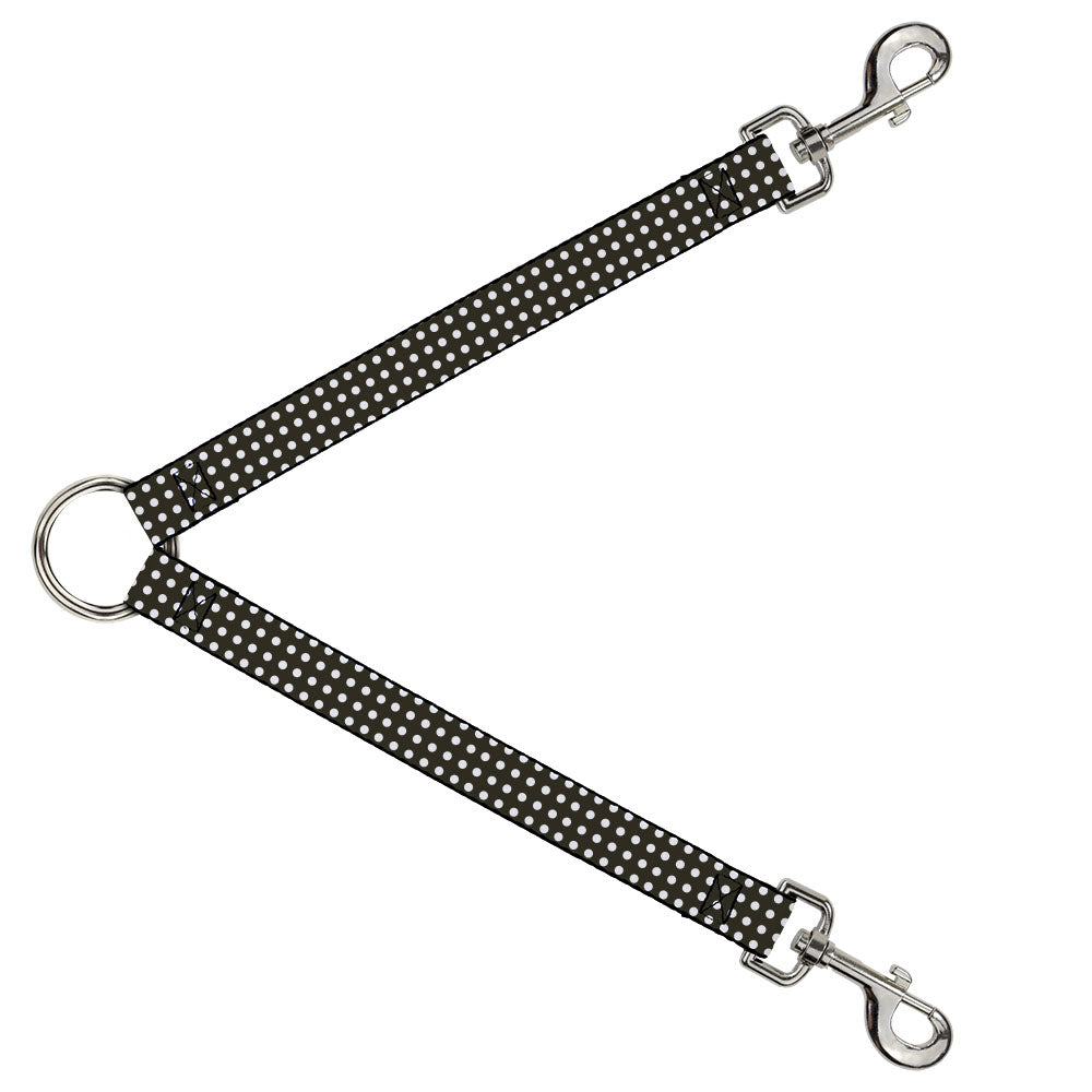Dog Leash Splitter - Micro Polka Dots Black/White Dog Leash Splitters Buckle-Down   