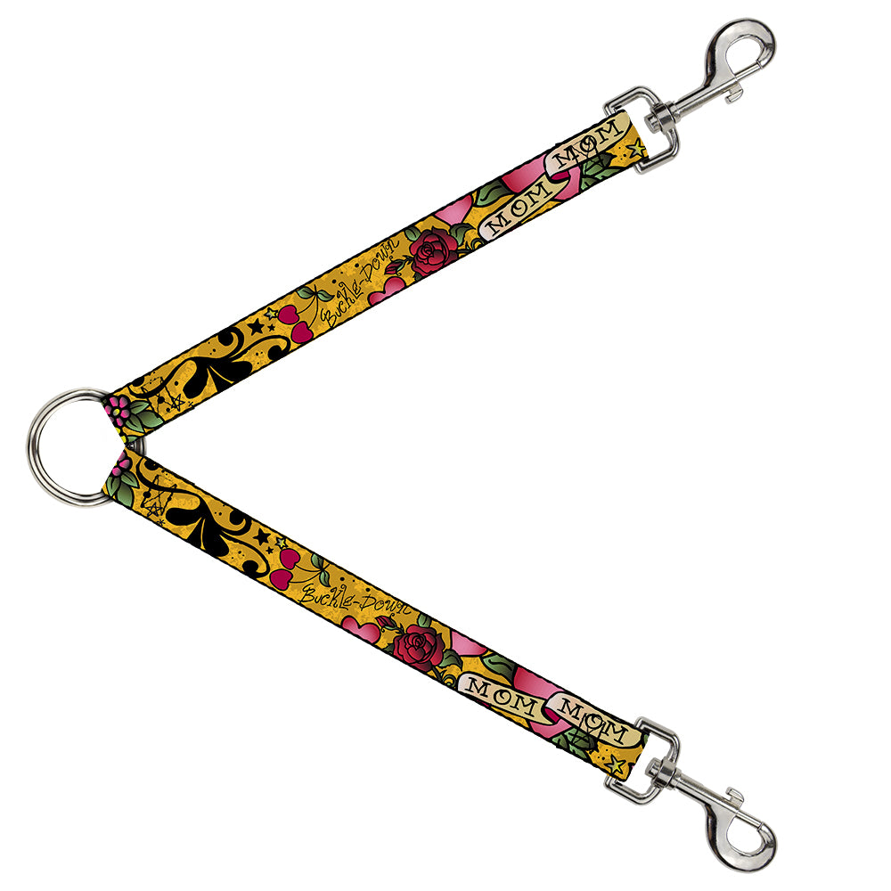 Dog Leash Splitter - Mom & Mom Yellow Dog Leash Splitters Buckle-Down   