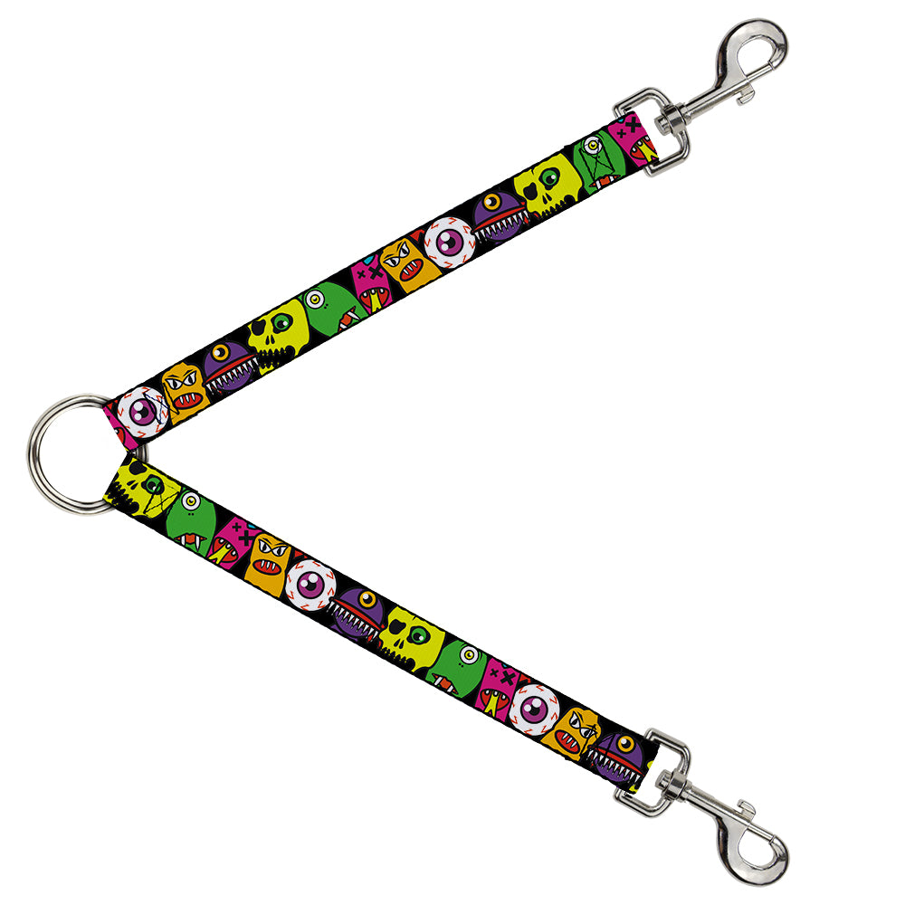 Dog Leash Splitter - Monsters C/U Black Dog Leash Splitters Buckle-Down   