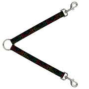 Dog Leash Splitter - Mud Flap Girls w/Star Outline Black/Multi Color Dog Leash Splitters Buckle-Down   