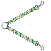 Dog Leash Splitter - Mud Flap Girls w/Stripes Tan/Green/Lime Green Dog Leash Splitters Buckle-Down   