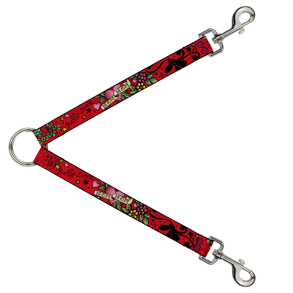 Dog Leash Splitter - Mom & Mom Red Dog Leash Splitters Buckle-Down   