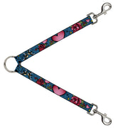 Dog Leash Splitter - Mom & Dad CLOSE-UP Blue w/Sparrows Dog Leash Splitters Buckle-Down   
