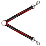Dog Leash Splitter - Mini Checker Black/Gray/3 Red Dog Leash Splitters Buckle-Down   