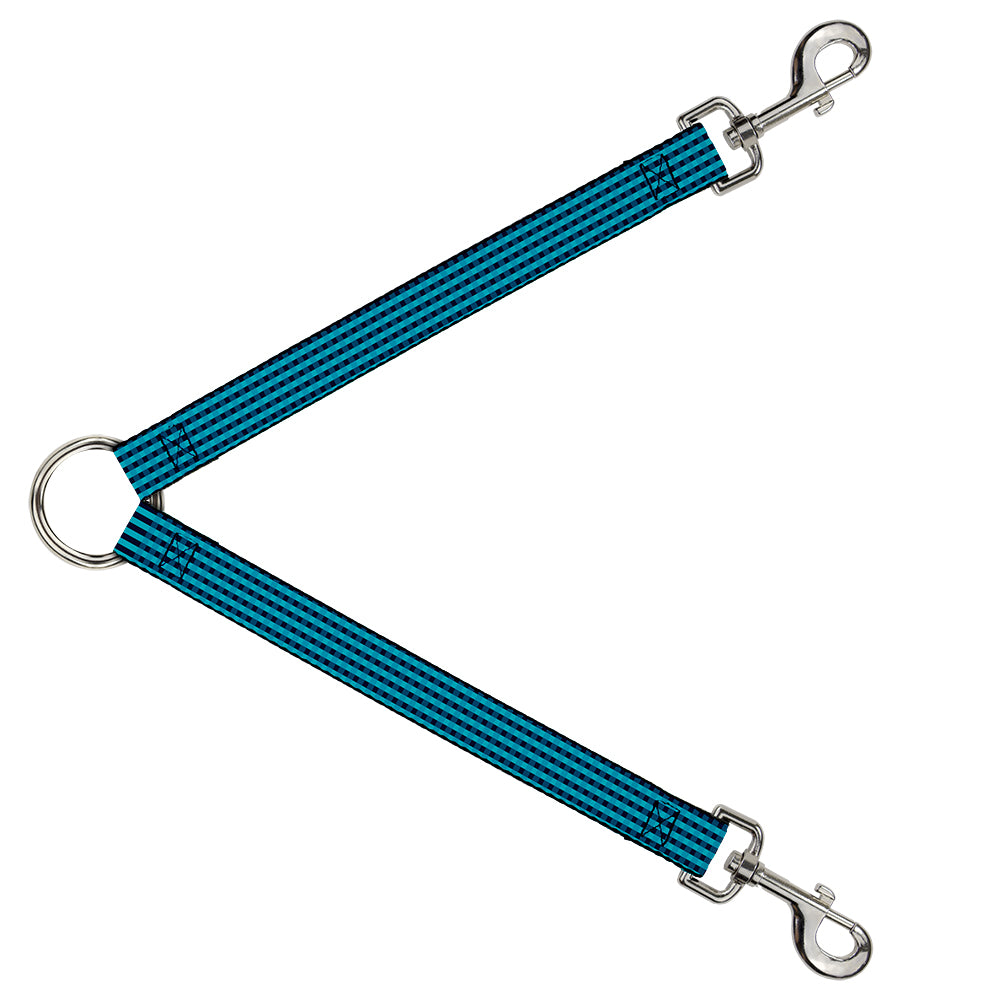 Dog Leash Splitter - Mini Buffalo Plaid Navy/Blue Dog Leash Splitters Buckle-Down   
