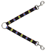 Dog Leash Splitter - Money Bags Black/Multi Color Dog Leash Splitters Buckle-Down   