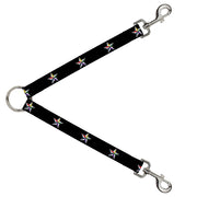 Dog Leash Splitter - Nautical Star Black/White/Multi Color Dog Leash Splitters Buckle-Down   