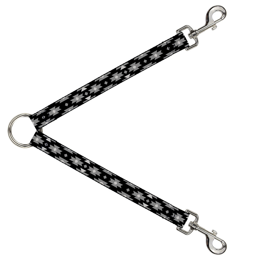 Dog Leash Splitter - Navajo Gray/Black/Gray/White Dog Leash Splitters Buckle-Down   