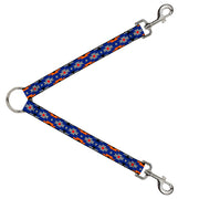 Dog Leash Splitter - Navajo Gray/Blue/Orange/Black Dog Leash Splitters Buckle-Down   