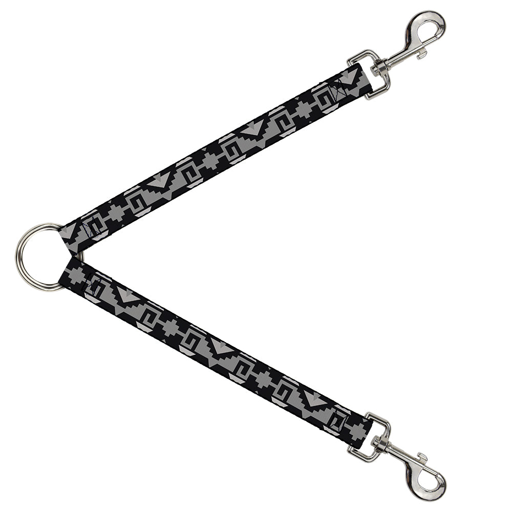 Dog Leash Splitter - Navajo2 Black/Gray Dog Leash Splitters Buckle-Down   