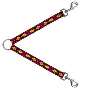 Dog Leash Splitter - Navajo Orange/Purple/Yellow/Pink/Green/Black Dog Leash Splitters Buckle-Down   