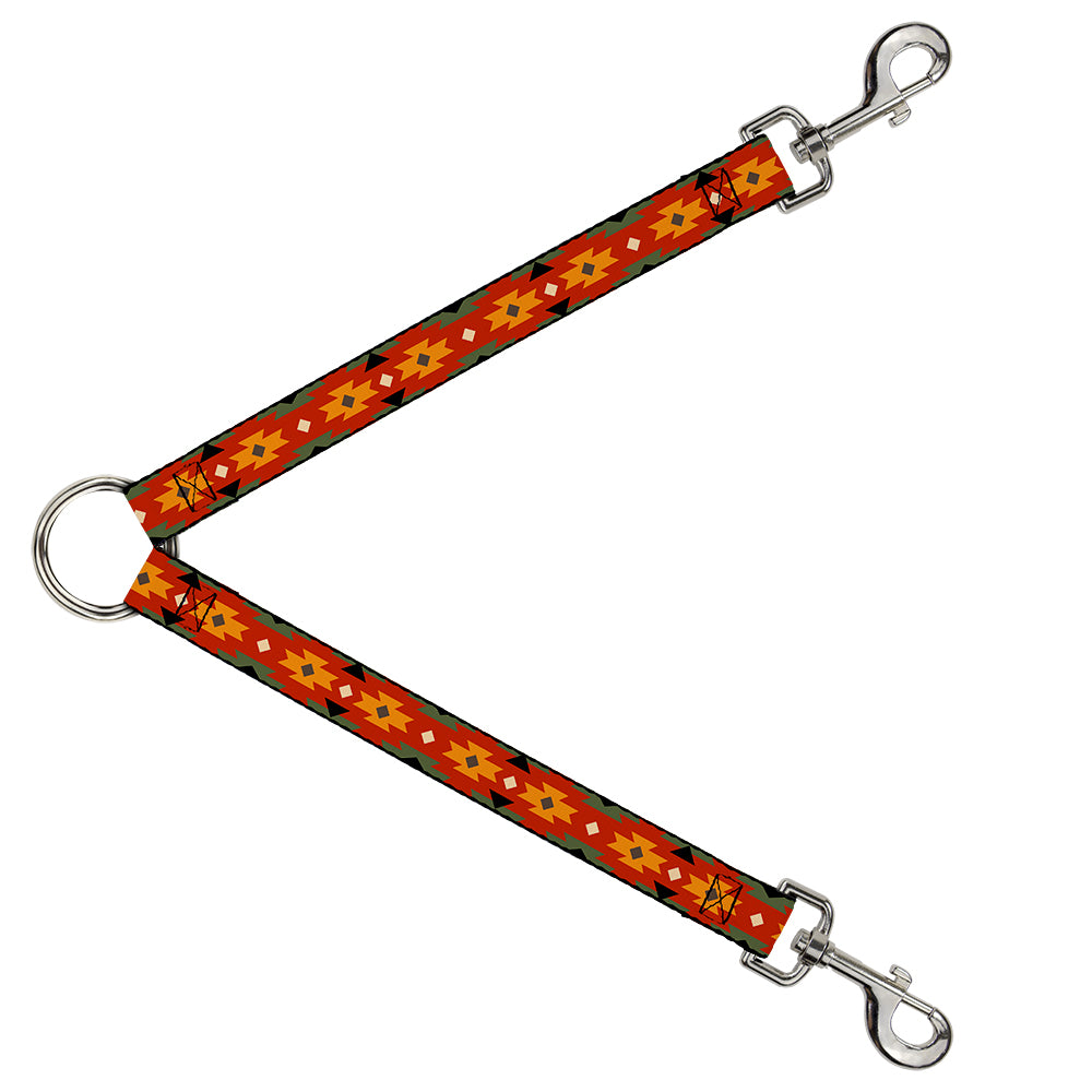 Dog Leash Splitter - Navajo Tan/Rust/Olive/Black Dog Leash Splitters Buckle-Down   