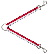 Dog Leash Splitter - North Carolina Flag Stripe Red/White Dog Leash Splitters Buckle-Down   