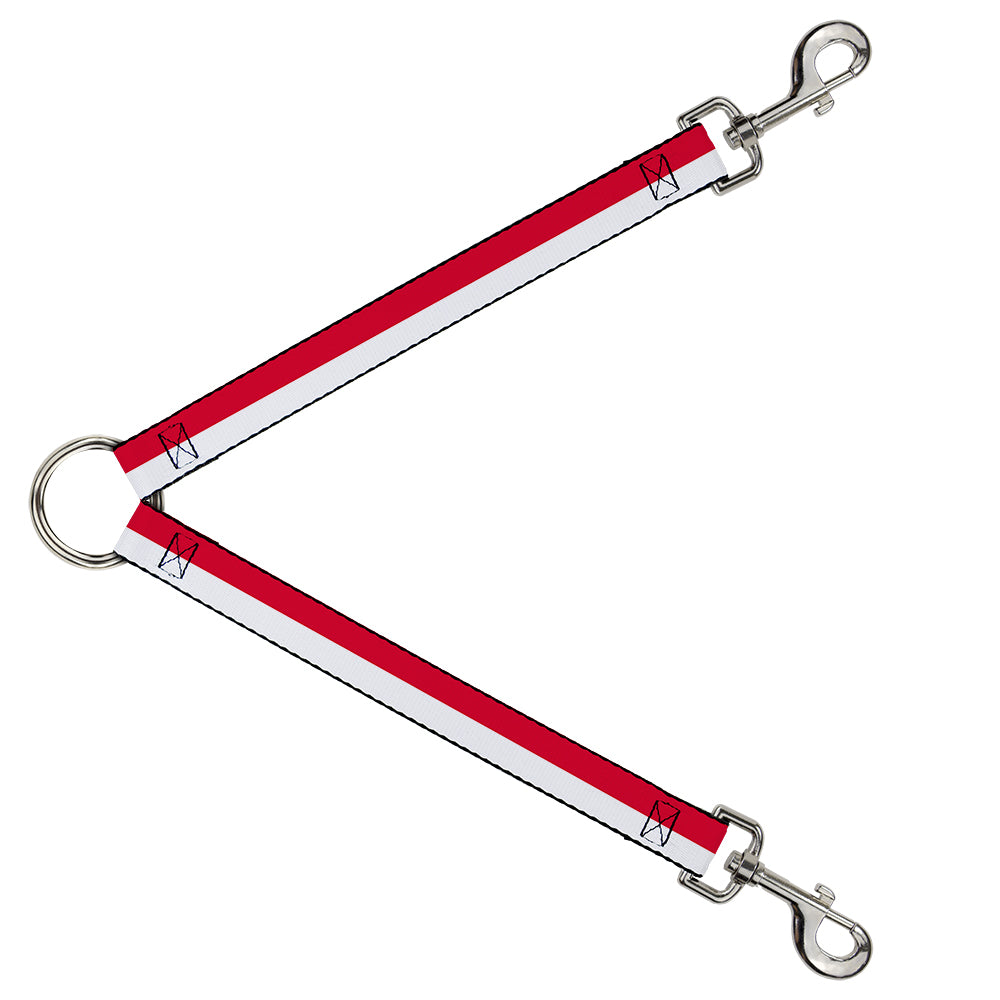 Dog Leash Splitter - North Carolina Flag Stripe Red/White Dog Leash Splitters Buckle-Down   