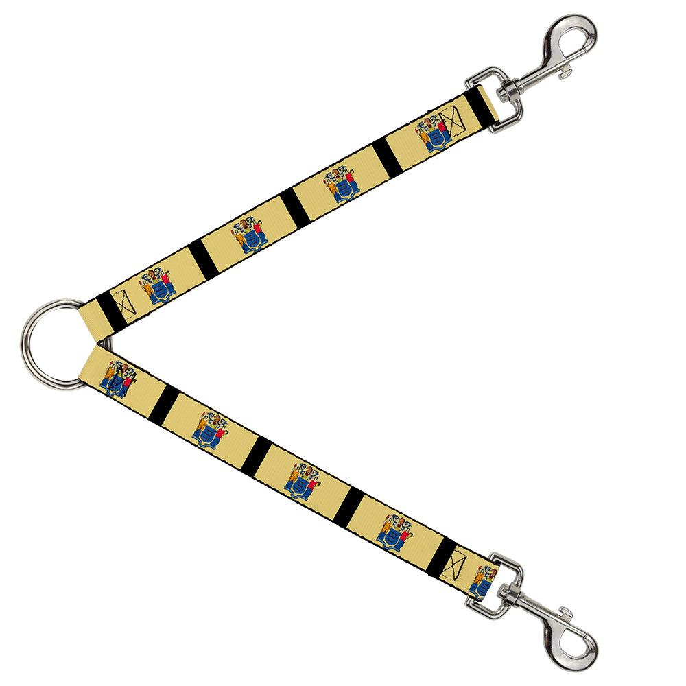 Dog Leash Splitter - New Jersey Flags/Black Dog Leash Splitters Buckle-Down   