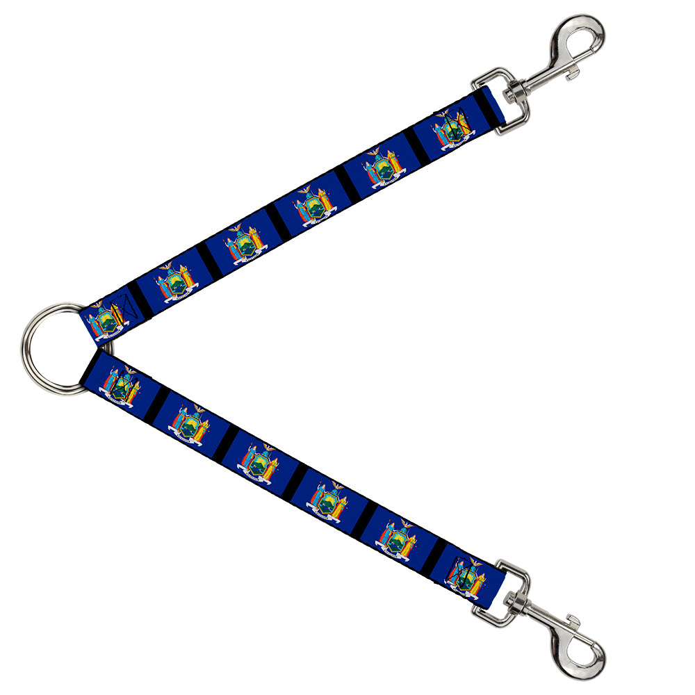 Dog Leash Splitter - New York Flags/Black Dog Leash Splitters Buckle-Down   