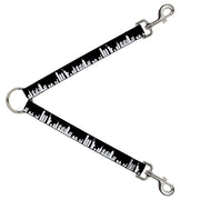 Dog Leash Splitter - New York Solid Skyline Black/White Dog Leash Splitters Buckle-Down   