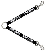 Dog Leash Splitter - NEW YORK Bold/Skyline Silhouette Black/White/Black Dog Leash Splitters Buckle-Down   