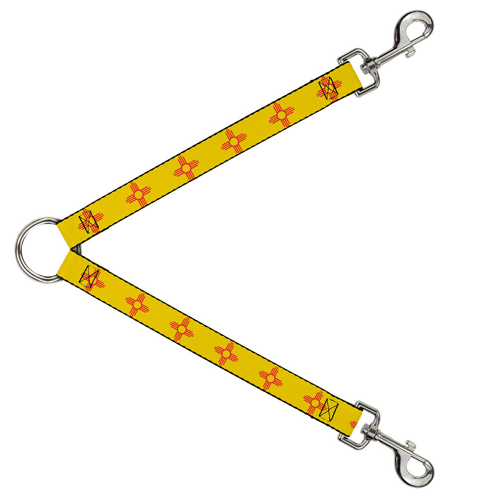 Dog Leash Splitter - New Mexico Flag Yellow Red Dog Leash Splitters Buckle-Down   