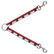 Dog Leash Splitter - North Carolina Flag Continuous Repeat Dog Leash Splitters Buckle-Down   