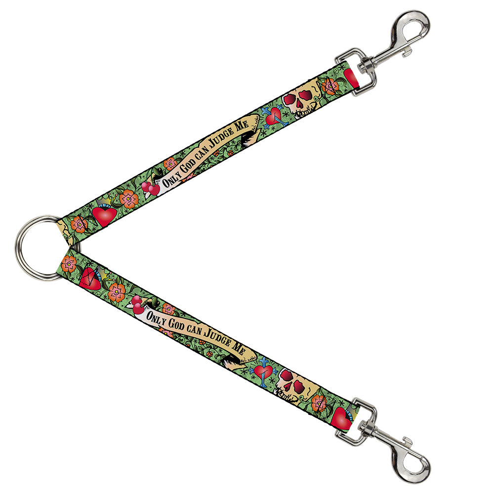 Dog Leash Splitter - Only God Can Judge Me Green Dog Leash Splitters Buckle-Down   