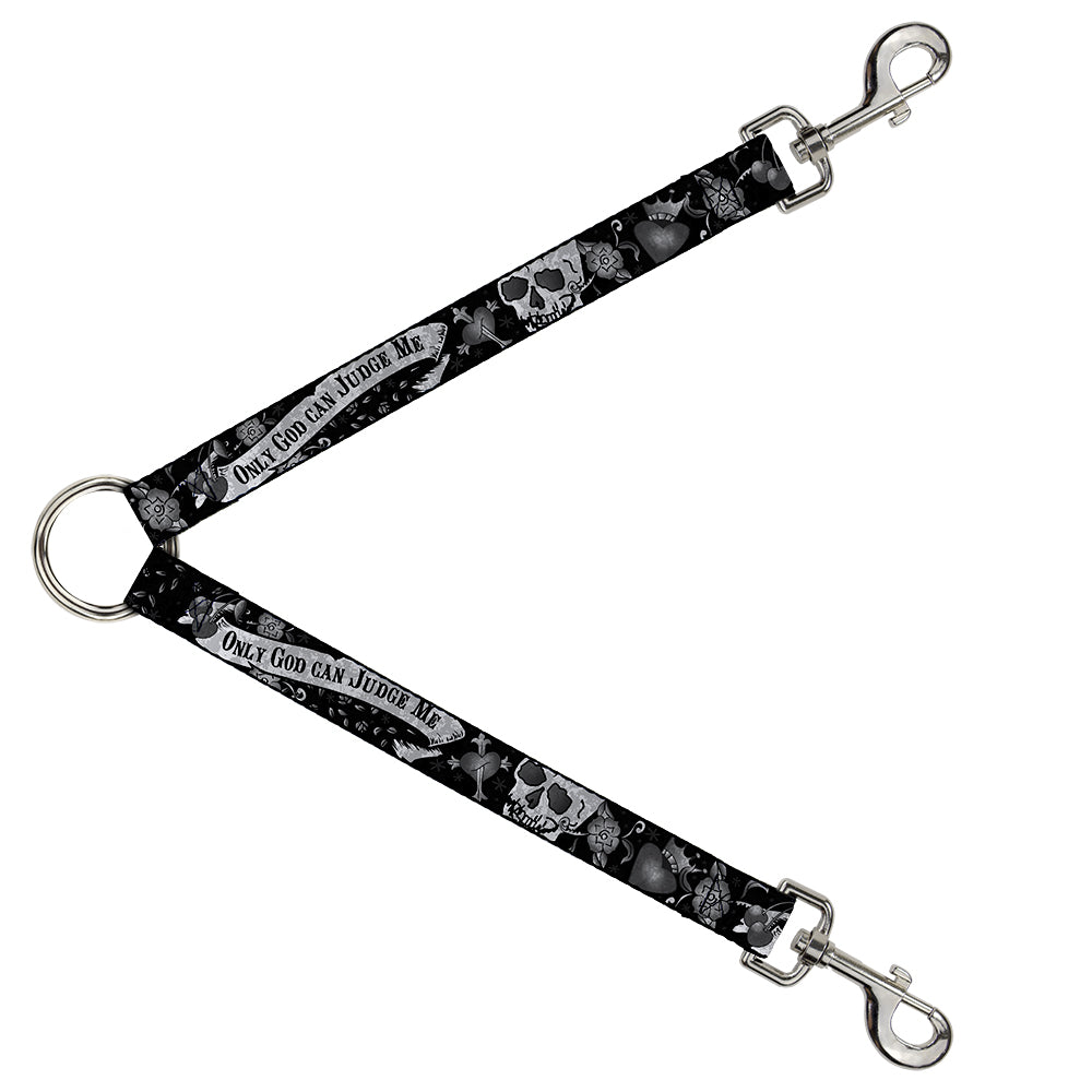 Dog Leash Splitter - Only God Can Judge Me Black/White Dog Leash Splitters Buckle-Down   