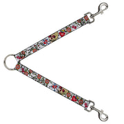 Dog Leash Splitter - Only God Can Judge Me CLOSE-UP White Dog Leash Splitters Buckle-Down   