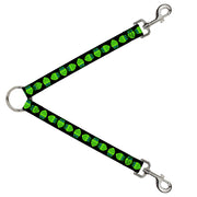 Dog Leash Splitter - Owls Spin Black/Green Dog Leash Splitters Buckle-Down   