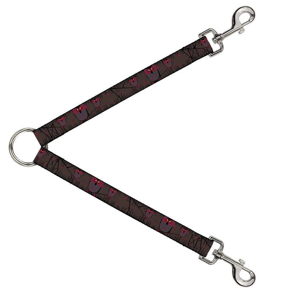 Dog Leash Splitter - Owls in Trees Purple Dog Leash Splitters Buckle-Down   