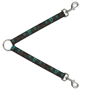 Dog Leash Splitter - Owls in Trees Turquoise Dog Leash Splitters Buckle-Down   