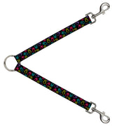 Dog Leash Splitter - Owl Sketch Black/Multi Color Dog Leash Splitters Buckle-Down   