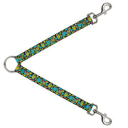 Dog Leash Splitter - Owls w/Outline Black/Multi Neon Dog Leash Splitters Buckle-Down   