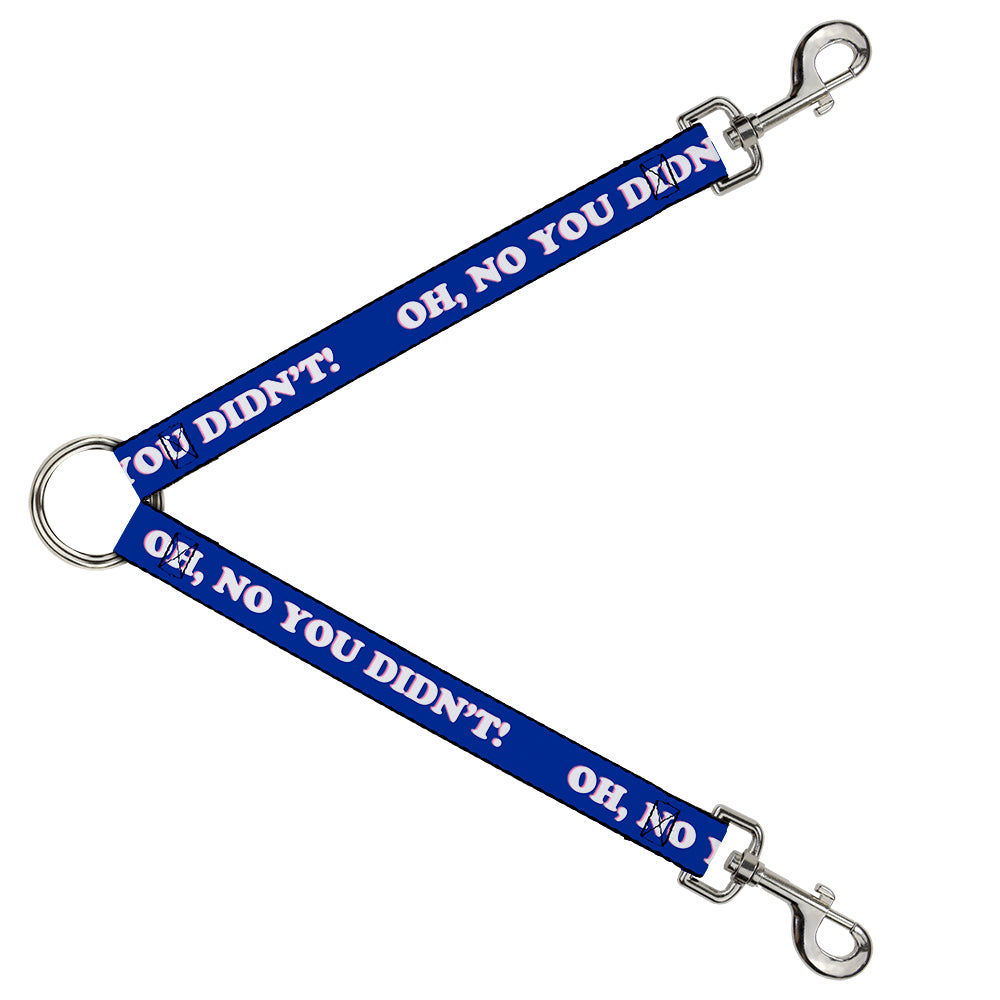 Dog Leash Splitter - OH, NO YOU DIDN'T!!! Navy/Purple/White Dog Leash Splitters Buckle-Down   