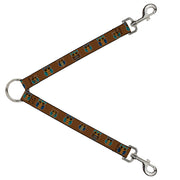 Dog Leash Splitter - Owls Brown/Pastel Dog Leash Splitters Buckle-Down   