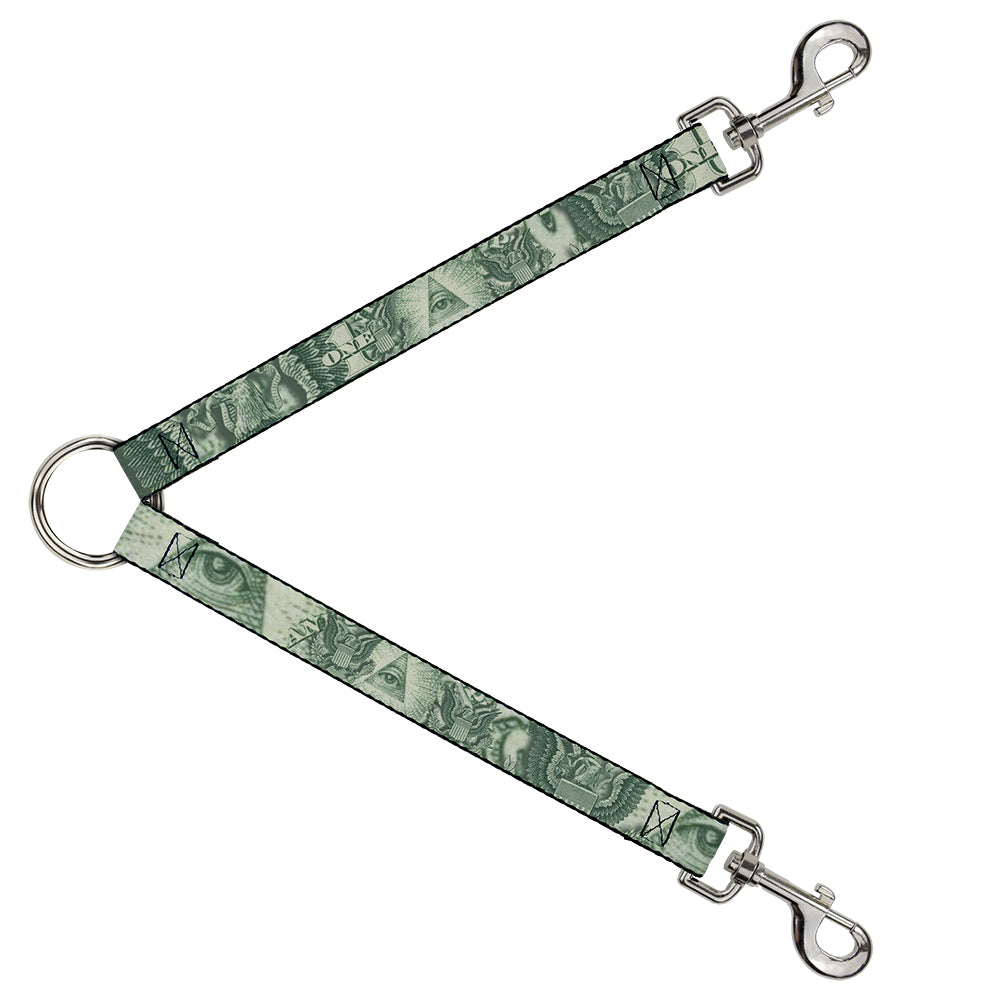 Dog Leash Splitter - One Dollar Bill Eye of Providence/Bald Eagle CLOSE-UP Dog Leash Splitters Buckle-Down   