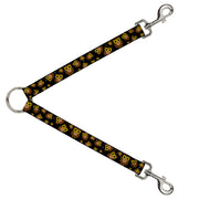 Dog Leash Splitter - Owls Scattered Black/Brown/Yellow Dog Leash Splitters Buckle-Down   
