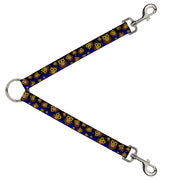 Dog Leash Splitter - Owls Scattered Black/Blue-Fade/Yellow Dog Leash Splitters Buckle-Down   