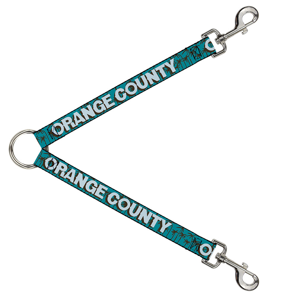 Dog Leash Splitter - ORANGE COUNTY/Palm Trees Blue/Brown/Light Blue Dog Leash Splitters Buckle-Down   