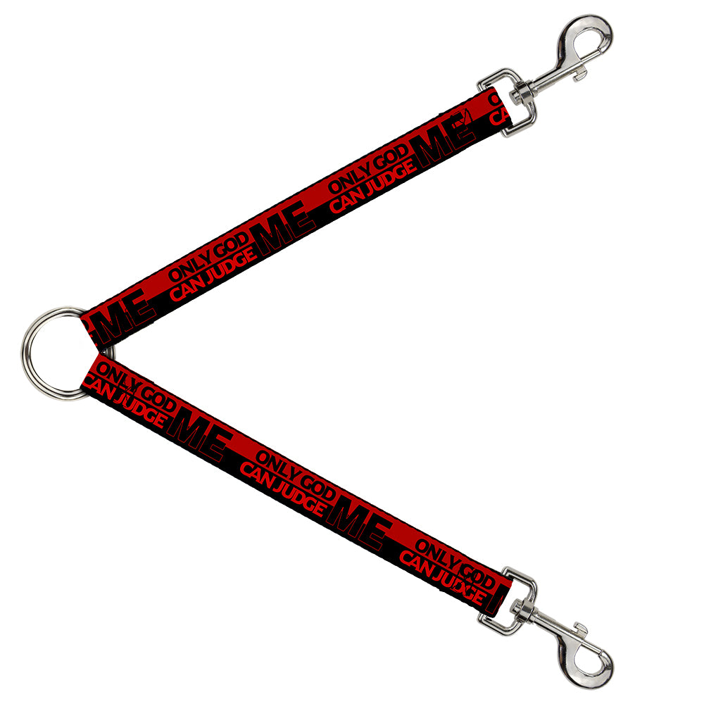 Dog Leash Splitter - ONLY GOD CAN JUDGE ME/Stripe Red/Black/Red Dog Leash Splitters Buckle-Down   