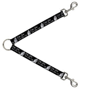 Dog Leash Splitter - ONLY GOD CAN JUDGE ME Script Praying Hands Black White Dog Leash Splitters Buckle-Down   