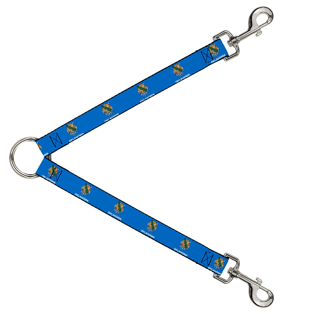 Dog Leash Splitter - Oklahoma State Flag Sky Blue White Dog Leash Splitters Buckle-Down   