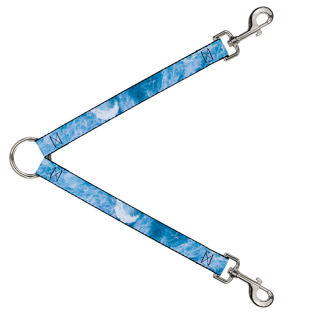 Dog Leash Splitter - Ocean Vivid White Wash Dog Leash Splitters Buckle-Down   