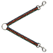 Dog Leash Splitter - Peace Black/Multi Color Dog Leash Splitters Buckle-Down   