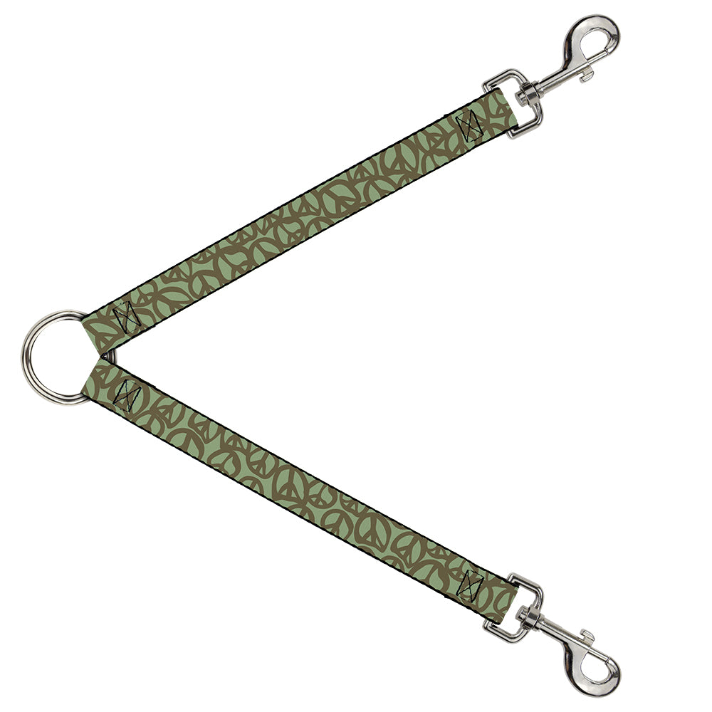 Dog Leash Splitter - Peace Sage/Olive Dog Leash Splitters Buckle-Down   